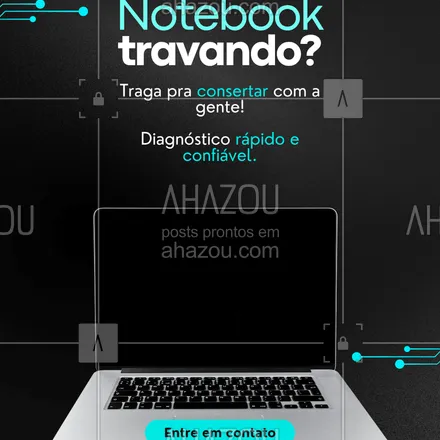 posts, legendas e frases de para whatsapp, instagram e facebook: Seu notebook está lento, travando ou nem liga mais?
A gente resolve! 💪
Entre em contato agora mesmo e faça um orçamento sem compromisso.
#consertonotebook #manutencaonotebook #assistenciatecnica #suporteinformatica #reparonotebook #formatacaopc #notebooktravando