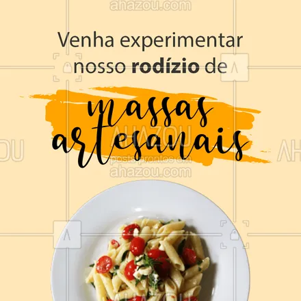 posts, legendas e frases de cozinha italiana para whatsapp, instagram e facebook: É uma variedade de sabores inconfundíveis! ? #rodízio #massas #ahazoutaste #artesanal #pasta #comidaitaliana