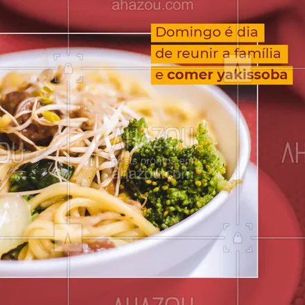 posts, legendas e frases de cozinha japonesa para whatsapp, instagram e facebook: Domingo é um dia especial e pede comida gostosa com a família! Estamos esperando vocês <3 #ahazoutaste #pastalovers