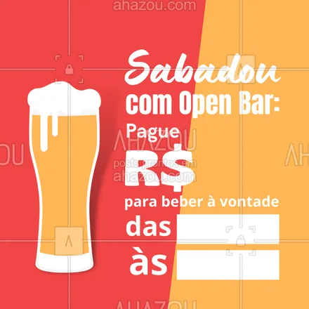 posts, legendas e frases de bares para whatsapp, instagram e facebook: Tem jeito melhor de passar essa noite de sábado do que um open bar no precinho? 🤩 Aqui a gente tem um cardápio de drinks, cervejas, vinhos e cachaças variadas pra ninguém passar vontade, vem curtir seu rolê de sábado sem miséria! 🙅‍♂️🔥 #ahazoutaste  #openbar #bebaavontade #promoçaobar #bar  #cocktails  #drinks  #lounge  #pub #bares #bebidas #sabado #sabadou