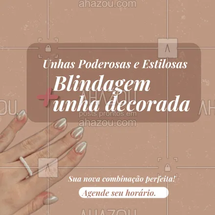 posts, legendas e frases de manicure & pedicure para whatsapp, instagram e facebook: Quer elevar o jogo das suas unhas? Eu também! É hora de abraçar a magia da Blindagem de Unhas + Unhas Decoradas e transformar suas garras em obras de arte. 🎨💪
Tenha unhas mais fortes e dê adeus às quebras e lascas, além de poder escolher designs que refletem a sua vibe e personalidade. Marque seu horário agora e vamos fazer a magia acontecer! 💃💅
#Unhas #BlindagemDeUnhas #CuideDasSuasUnhas #AhazouBeauty #AhazouPack