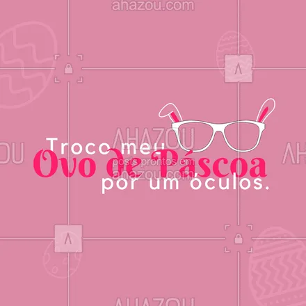posts, legendas e frases de óticas  para whatsapp, instagram e facebook: Melhor do que um chocolate é ter a visão igual ao do coelho #AhazouÓticas #oculos  #lentesdecontato  #oculosdegrau  #oculosdesol  #otica  #oticas 
