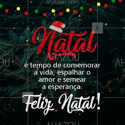 posts, legendas e frases de posts para todos para whatsapp, instagram e facebook: Natal é tempo de coisas boas! #feliznatal #natal #ahazou #boasfestas #bandbeauty
