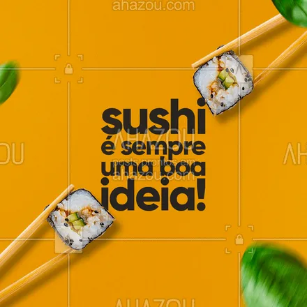 posts, legendas e frases de cozinha japonesa para whatsapp, instagram e facebook: Não importa o momento, sushi é sempre uma ótima ideia! ??
#ahazoutaste #japa #sushidelivery #sushitime #japanesefood #comidajaponesa #sushilovers #ahazoutaste 