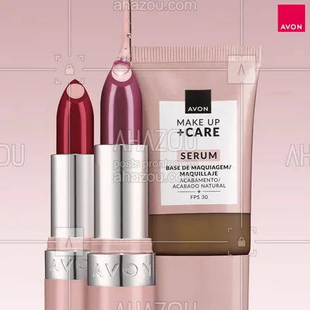 posts, legendas e frases de avon para whatsapp, instagram e facebook: Experimente a linha Avon TRATAMAKE. A #MakeQueTeTrataBem #ahazouavon #ahazourevenda