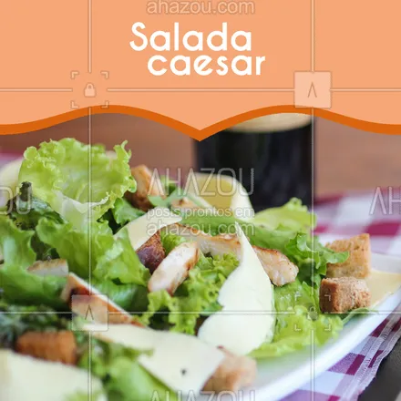posts, legendas e frases de à la carte & self service, saudável & vegetariano para whatsapp, instagram e facebook: Quem não ama uma salada caesar? ? #salada #ahazou #comidasaudavel #saude #fitness