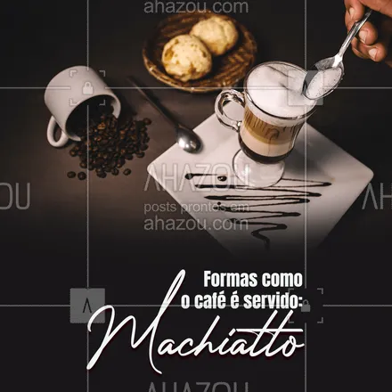 posts, legendas e frases de cafés para whatsapp, instagram e facebook: É o café com leite da Itália. Porém, o leite não é servido puro, mas em forma de espuma, deixando a receita um pouco mais requintada.
 #barista  #café #ahazoutaste #cafeteria  #coffee  #coffeelife 