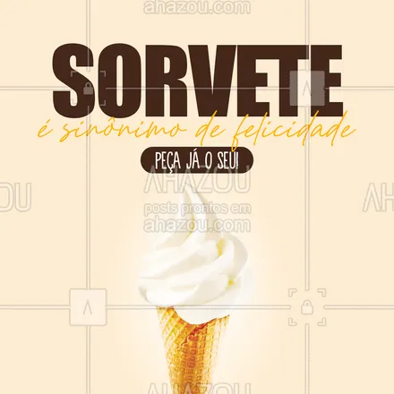 posts, legendas e frases de gelados & açaiteria para whatsapp, instagram e facebook: Felicidade é receber seu sorvetinho no conforto da sua casa, peça já! 🍨💜 #ahazoutaste #gelados #icecream #sorvete #sorveteria