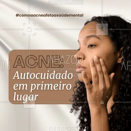 posts, legendas e frases de posts para todos para whatsapp, instagram e facebook: Cuide da sua pele, cuide da sua mente. ✨ A acne pode ser desafiadora, mas o autocuidado faz toda a diferença.  Pratique atividades que te relaxam e busque ajuda profissional quando precisar. 
#acne #saudemental #autoestima #beleza #ahazou #tendência 