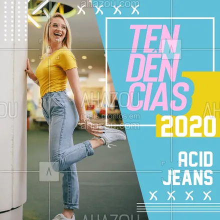 posts, legendas e frases de moda feminina para whatsapp, instagram e facebook: A lavagem desse jeans, que parece que foi feita com água sanitária é algumas das tendências para 2020. Despojada, ela chega principalmente no modelo Mom Jeans, que é mais soltinha, com as pernas mais retas e cintura alta. Quem ama esse modelo deixa seu like!

#TendênciasModa2020 #Moda2020 #MomJeans #AcidJeans #ModaFeminina #Dicas #Jeans #AhazouFashion 
