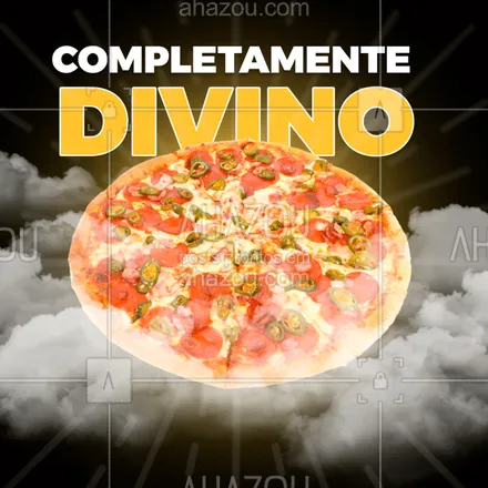 posts, legendas e frases de pizzaria para whatsapp, instagram e facebook: Aproveite nossas delícias celestiais!
#ahazou #comida #food #divino