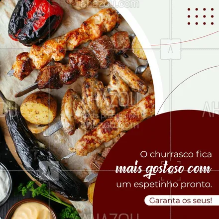 posts, legendas e frases de açougue & churrasco para whatsapp, instagram e facebook: Escolha suas opções prediletas e leve seus espetinhos para casa! ♨🤩
#espetinhos #espetopronto #ahazoutaste #açougue  #churrasco  #meatlover 