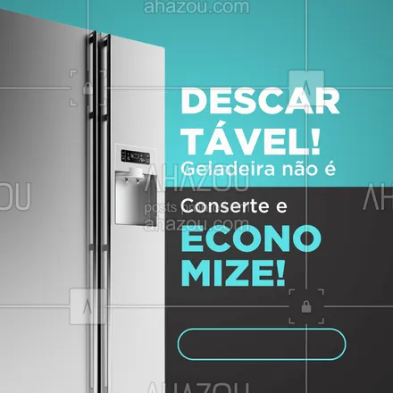 posts, legendas e frases de  para whatsapp, instagram e facebook: Antes de pensar em comprar uma geladeira nova, que tal consertar a sua? Com nosso serviço de assistência técnica, você economiza e ainda ajuda o meio ambiente! 🌱🔧
#ConsertoDeGeladeira #AssistênciaTécnica #Sustentabilidade #Economia