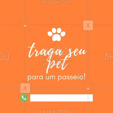 posts, legendas e frases de dog walker & petsitter para whatsapp, instagram e facebook: Agende já um horário de passeio para o seu PET!

#passeio #ahazou #dogwalker