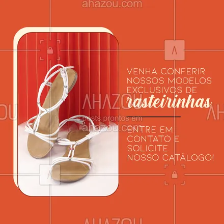 posts, legendas e frases de acessórios, moda feminina para whatsapp, instagram e facebook: Modelos exclusivos de rasteirinhas que você vai amar.
Solicite nosso catálogo e escolha a sua!
#AhazouFashion #estilo  #fashion  #fashionista  #moda  #modafeminina  #OOTD  #tendencia 