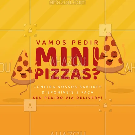 posts, legendas e frases de pizzaria para whatsapp, instagram e facebook: Hoje o dia bem que pede uma mini pizza, vai. Escolha o seu sabor predileto e faça o seu pedido! 😋🍕
#minipizza #pizzabrotinho #ahazoutaste #pizza  #pizzalife  #pizzalovers  #pizzaria 