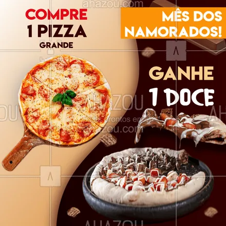 posts, legendas e frases de pizzaria para whatsapp, instagram e facebook: Esse casal faz sucesso! ?
Aproveite nossa promoção do Mês dos Namorados ?
#pizzalife #pizzalovers #ahazoutaste  #pizzaria #pizza