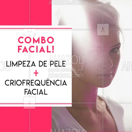 posts, legendas e frases de estética facial para whatsapp, instagram e facebook: Aproveite este combo e renove sua pele!
#esteticafacial #ahazouestetica #limpezadepele #criofrequencia 