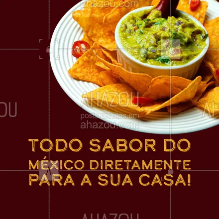 posts, legendas e frases de cozinha mexicana para whatsapp, instagram e facebook: Se a fome bater não pense duas vezes! Entre em contato e faça o seu pedido! #comidamexicana #cozinhamexicana #ahazoutaste #vivamexico #texmex #nachos