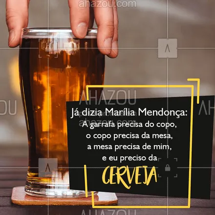 posts, legendas e frases de bares para whatsapp, instagram e facebook: A gente prefere essa versão: Ninguém vai beber sozinho, TODO MUNDO VAI BEBER! ???? #cerveja #ahazou #mariliamendonça