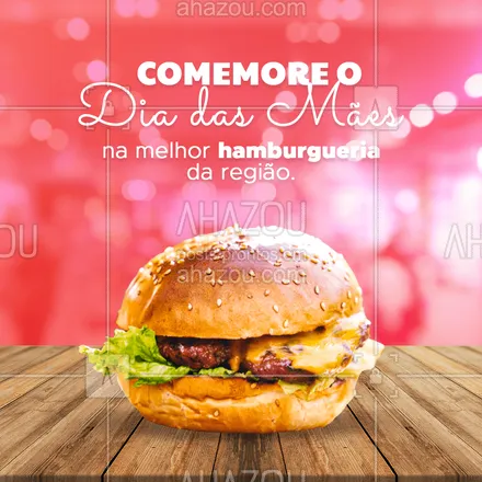 posts, legendas e frases de hamburguer para whatsapp, instagram e facebook: Para comemorar o Dia das Mães, você e sua mãe precisam experimentar o melhor hambúrguer da região. Temos diversas opções deliciosas para vocês, venham provar ou façam o pedido, não irão se arrepender (inserir número). 

#burgerlovers  #hamburgueria  #hamburgueriaartesanal #ahazoutaste #burger  #artesanal #diadasmães #convite