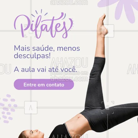 posts, legendas e frases de  para whatsapp, instagram e facebook: Se falta de tempo era o problema, isso acabou!
Com o pilates em casa, você pratica com segurança, orientação profissional e conforto.
Vamos marcar sua primeira aula?
#pilatesdomiciliar #corpoemmovimento #pilatesemcasa #autocuidado #agendaaberta #saudeebemestar #chamenowhats