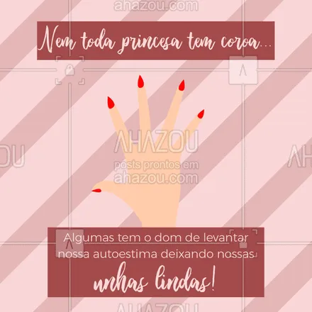 posts, legendas e frases de manicure & pedicure para whatsapp, instagram e facebook: Amo meu trabalho ?❤️️ #manicure #ahazou #autoestima #Unhas