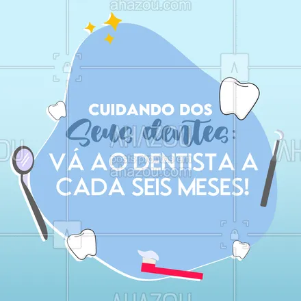 posts, legendas e frases de odontologia para whatsapp, instagram e facebook: O acompanhamento de um dentista permite a detecção de problemas prejudiciais para a sua saúde bucal, como cáries e tártaro! 😉
#AhazouSaude #bemestar  #odonto  #odontologia  #saude 
