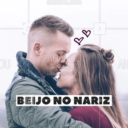 posts, legendas e frases de posts para todos para whatsapp, instagram e facebook: Curte se o seu beijo preferido é no nariz ?? #diadobeijo #beijo #ahazou #beijononariz #13deabril