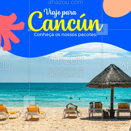 posts, legendas e frases de agências & agentes de viagem para whatsapp, instagram e facebook: Sua chance de viajar para Cancún está aqui! Entre em contato e conheça os nossos pacotes. #cancún #méxico #AhazouTravel #agentedeviagens  #viageminternacional  #viagem  #trip  #agenciadeviagens  #viagens  #viajar 