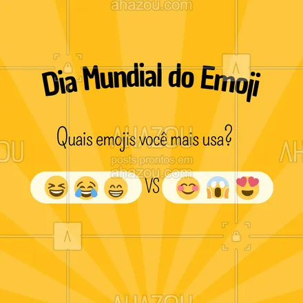 posts, legendas e frases de posts para todos para whatsapp, instagram e facebook: Em qual conjuntinho de emoji você aposta que vai vencer? 🥰😆 #ahazou #quote #enquete #diamundialdoemoj #divertido