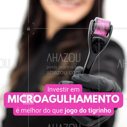 posts, legendas e frases de estética facial para whatsapp, instagram e facebook: Em vez de arriscar, cuide do que é seu ✨.

Aposte na sua autoestima e sinta a diferença. Então venha já fazer o seu microagulhamento

#AhazouBeauty #beleza #bemestar #esteticafacial #saúde #skincare #microagulhamento