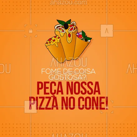 posts, legendas e frases de pizzaria para whatsapp, instagram e facebook: Deu vontade de comer coisa goxxxtosa, né? Faça seu pedido pelo delivery! #ahazoutaste #pizza  #pizzalife  #pizzalovers  #pizzaria #pizzanocone #convite #pedido #delivery #sabor