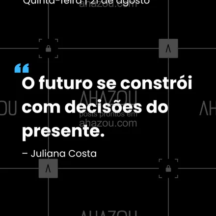 posts, legendas e frases de posts para todos para whatsapp, instagram e facebook: Cada escolha hoje é um tijolo no seu amanhã. 🧱📅 #DecisãoConsciente #FuturoAgora