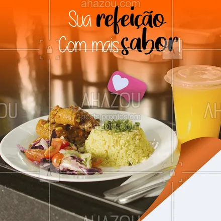 posts, legendas e frases de à la carte & self service para whatsapp, instagram e facebook: Traga mais saúde e sabor a sua vida! Venha conhecer nosso restaurante! #ahazou #sabor #refeicao
