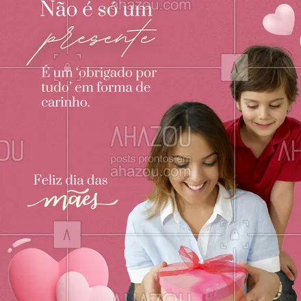 posts, legendas e frases de posts para todos para whatsapp, instagram e facebook: Mães não pedem nada, mas merecem tudo.
Comemore com um presente que transmite tudo o que você sente.
❤️ Aqui, cada detalhe foi pensado para emocionar.
#DiaDasMãesComSentido #DemonstreAmor #PresentesQueFalam