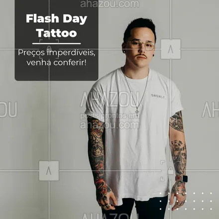 posts, legendas e frases de estúdios, tatuadores & body piercer para whatsapp, instagram e facebook: Nosso flash day vai acontecer no dia __/__! Não perca a chance de fazer aquela tattoo que você tanto quer. #AhazouInk #tattooepiercing  #tattoofloral  #tattoos  #tattootradicional  #tatuagemfeminina  #tatuagem  #tattoo  #tattoocolorida  #flashday  #estudiodetattoo 