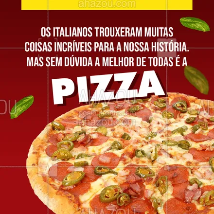 posts, legendas e frases de pizzaria para whatsapp, instagram e facebook: E por isso seremos eternamente gratos.?❤️️  

#DiadoImigranteItaliano #AhazouTaste #Pizza #Pizzaria #Gastronomia
