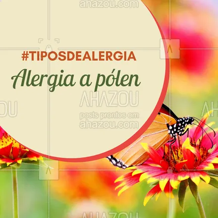 posts, legendas e frases de assuntos variados de Saúde e Bem-Estar para whatsapp, instagram e facebook: O pólen é produzido pelas flores e durante os períodos de polinização, o ar fica carregado de pólen, o que pode desencadear em uma reação alérgica. Por isso, consulte um médico para que seja feita uma avaliação, diagnóstico e o tratamento correto. 🐝🌺⚠  #alergias #tiposdealergia #alergiaapólen #pólen #AhazouSaude #viverbem  #saude  #qualidadedevida  #cuidese  #bemestar 