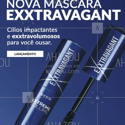 posts, legendas e frases de avon para whatsapp, instagram e facebook: Ative o #EfeitoExxtravagant no seu olhar.  💙✨  #ahazouavon #ahazourevenda