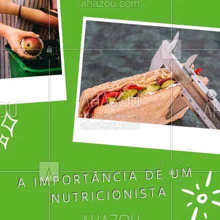 posts, legendas e frases de nutrição para whatsapp, instagram e facebook: O papel do nutricionista consiste em atender a necessidade de mudança na alimentação das pessoas, mantendo um padrão saudável e melhorando em diversos aspectos (físicos, mentais e psicológicos), além de desenvolver planos que conseguem prevenir e cuidar de doenças. Melhore sua alimentação e qualidade de vida, procure um nutricionista! ?? #nutricionista #ahazou #saúde 