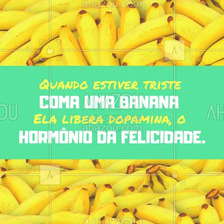 posts, legendas e frases de assuntos variados de Saúde e Bem-Estar para whatsapp, instagram e facebook: Uma bananinha sempre faz bem! ? #alimentacao #ahazou #saude #food #banana #comerbem #vidasaudavel 