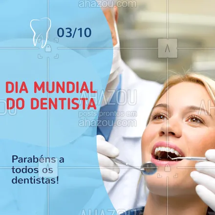 posts, legendas e frases de assuntos variados de Saúde e Bem-Estar para whatsapp, instagram e facebook: Parabéns a todos os profissionais que se dedicam a restaurar o sorriso no rosto de tanta gente!?
#dentista #ahazousaude #diamundialdodentista
