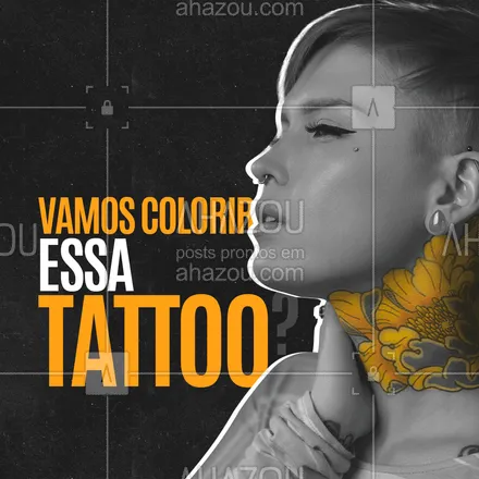 posts, legendas e frases de estúdios, tatuadores & body piercer para whatsapp, instagram e facebook: Aqui você encontra a tatuagem colorida que estava querendo. #AhazouInk  #tattoo #tatuagem #color 