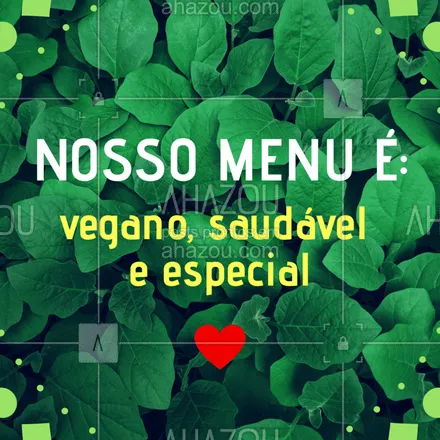 posts, legendas e frases de saudável & vegetariano para whatsapp, instagram e facebook: Conheça os nossos pratos especiais veganos e surpreenda-se!
#vegano #comidavegana #ahazou #saude