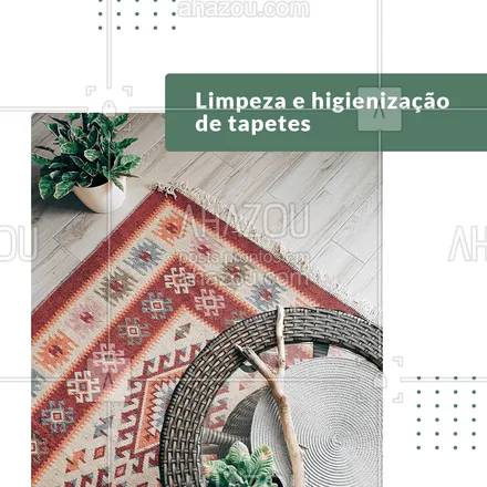 posts, legendas e frases de limpeza de sofás & tapetes para whatsapp, instagram e facebook: Diga adeus aos ácaros e bactérias dos seus tapetes! ? Entre em contato ? [inserir telefone] #limpeza #tapetes #higienização #ahazouserviços #limpezadetapetes #higiene