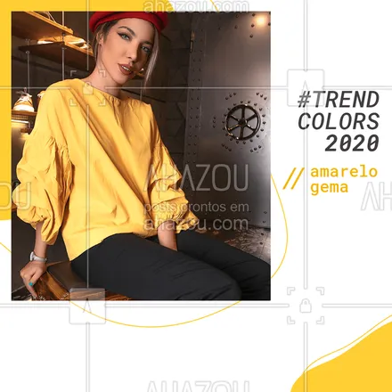 posts, legendas e frases de moda feminina para whatsapp, instagram e facebook: O amarelo super vivo promete continur com tudo em 2020. A cor fica ótima com look mais básicos.

#moda #modafeminina #trendcolors #classicblue #tendencias #ahazou #ahazoufashion