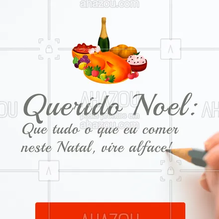 posts, legendas e frases de nutrição para whatsapp, instagram e facebook: Se você se identifica com este pedido de Natal, deixe um coraçãozinho natalino ♥ #nutrição #dieta #natal #ahznoel #feliznatal #AhazouSaude