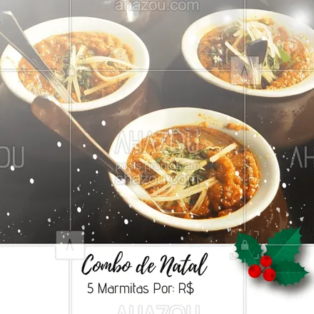 posts, legendas e frases de marmitas, assuntos variados de gastronomia para whatsapp, instagram e facebook: Não perca nosso combão de Natal! #promocao #marmitas #ahazouapp #natal #combo