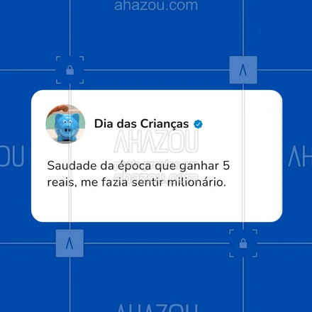 posts, legendas e frases de posts para todos para whatsapp, instagram e facebook: Ganhar 5 reais e me sentir o novo milionário da família! Hoje em dia, 5 reais não cobre nem o cafezinho. 💸💰 
#ahazou #diadascrianças #nostalgia #saudadedainfância 